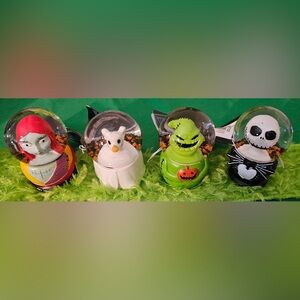 Set of 4 Nightmare Before Christmas Halloween Mini Snow Globes